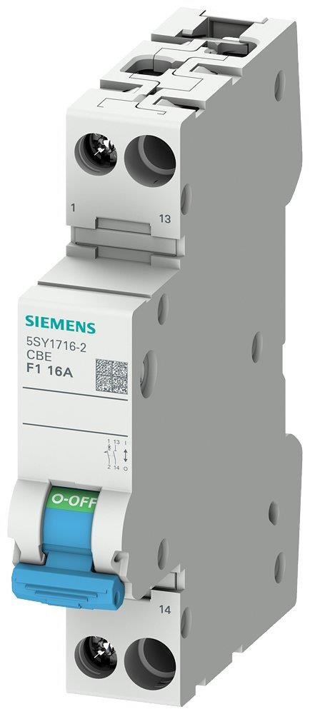 Siemens Sentron 5SY1 Power switch - 5A, 1NO, 2