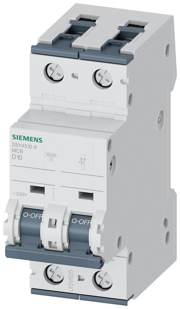 Siemens Sentron 5SY4 Circuit breaker - 10A, 1P + N, D