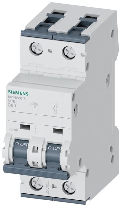 Siemens Sentron 5SY4 Circuit breaker - 80A, 1P + N, C