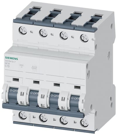 Siemens Sentron 5SY6 Circuit breaker - 13A, 4P, C