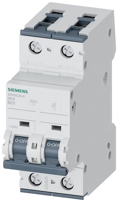 Siemens Sentron 5SY6 Circuit breaker - 20A, 1P + N, B