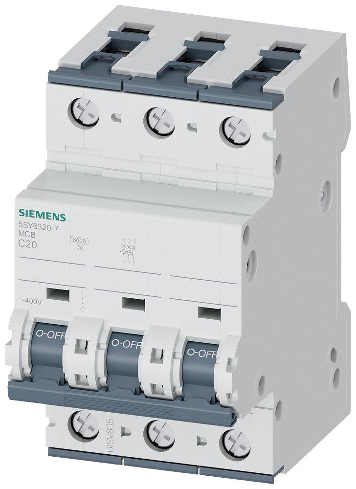 Siemens Sentron 5SY6 Circuit breaker - 20A, 3P, C