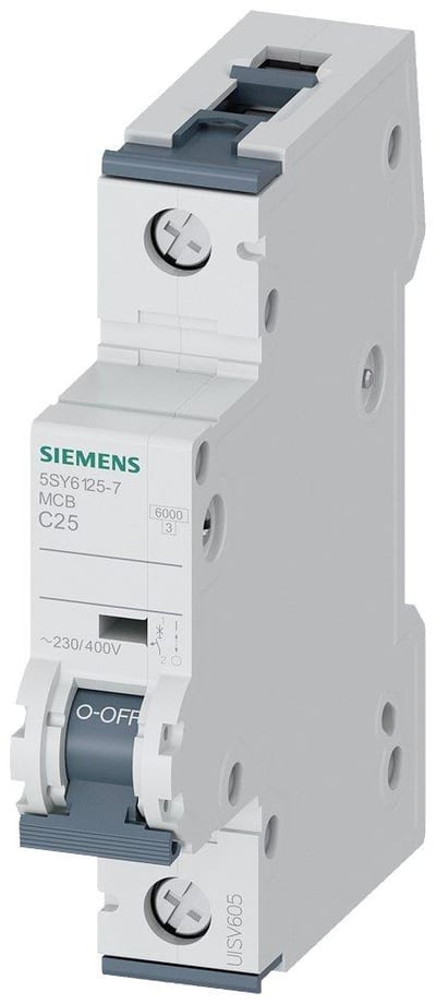 Siemens Sentron 5SY6 Circuit breaker - 25A, 1P, C