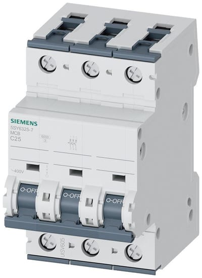 Siemens Sentron 5SY6 Circuit breaker - 25A, 3P, C