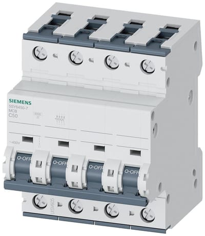 Siemens Sentron 5SY6 Circuit breaker - 50A, 4P, C