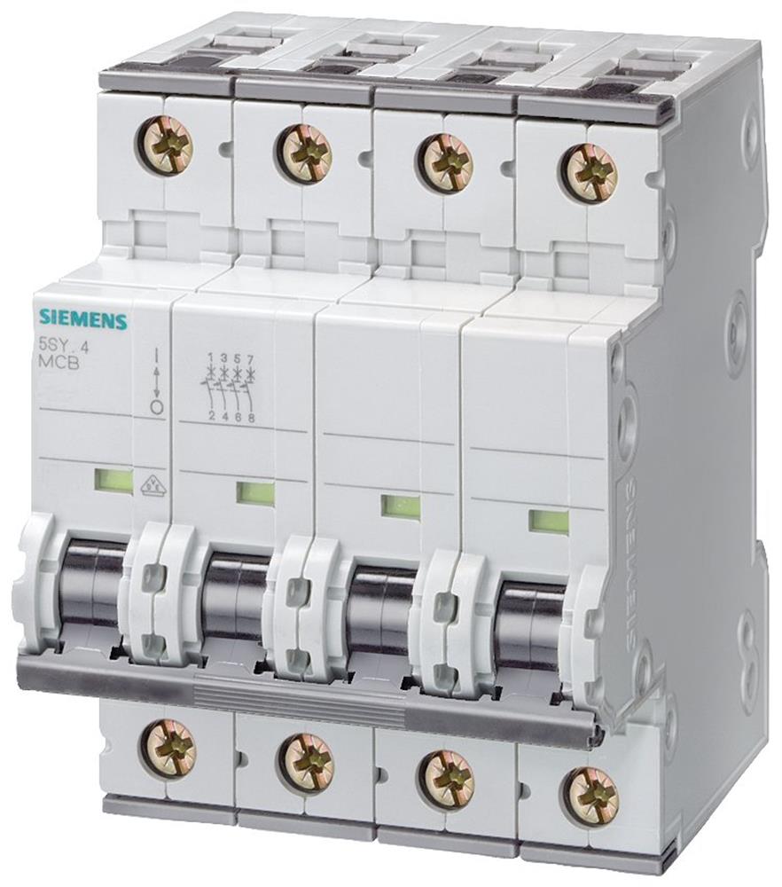 Siemens Sentron 5SY7 Circuit breaker - 4A, 3P + N, C