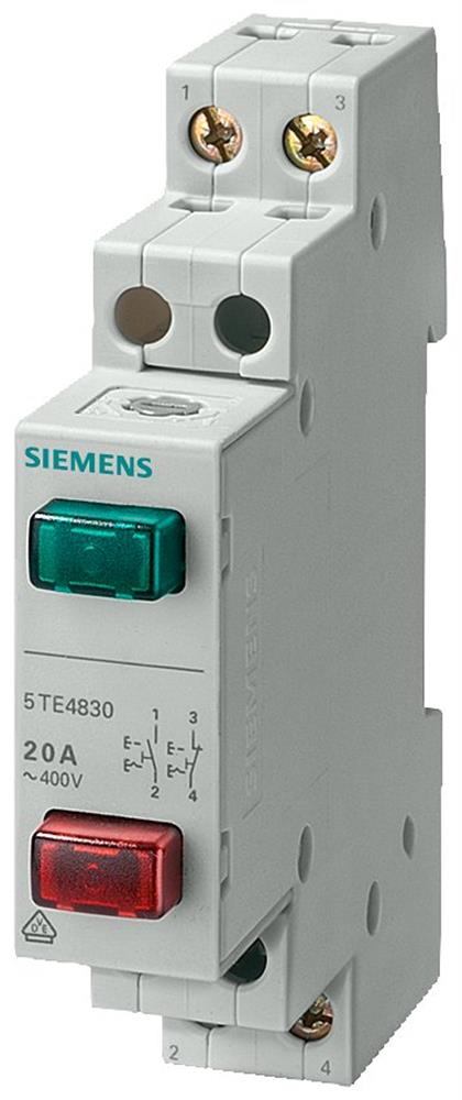 Siemens Sentron 5TE4 Push Switch - 20A, 1NO - 1NC, 1 4001869209852