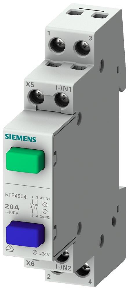 Siemens Sentron 5TE4 Push Switch - 20A, 1NO - 1NC, 1 4001869318684