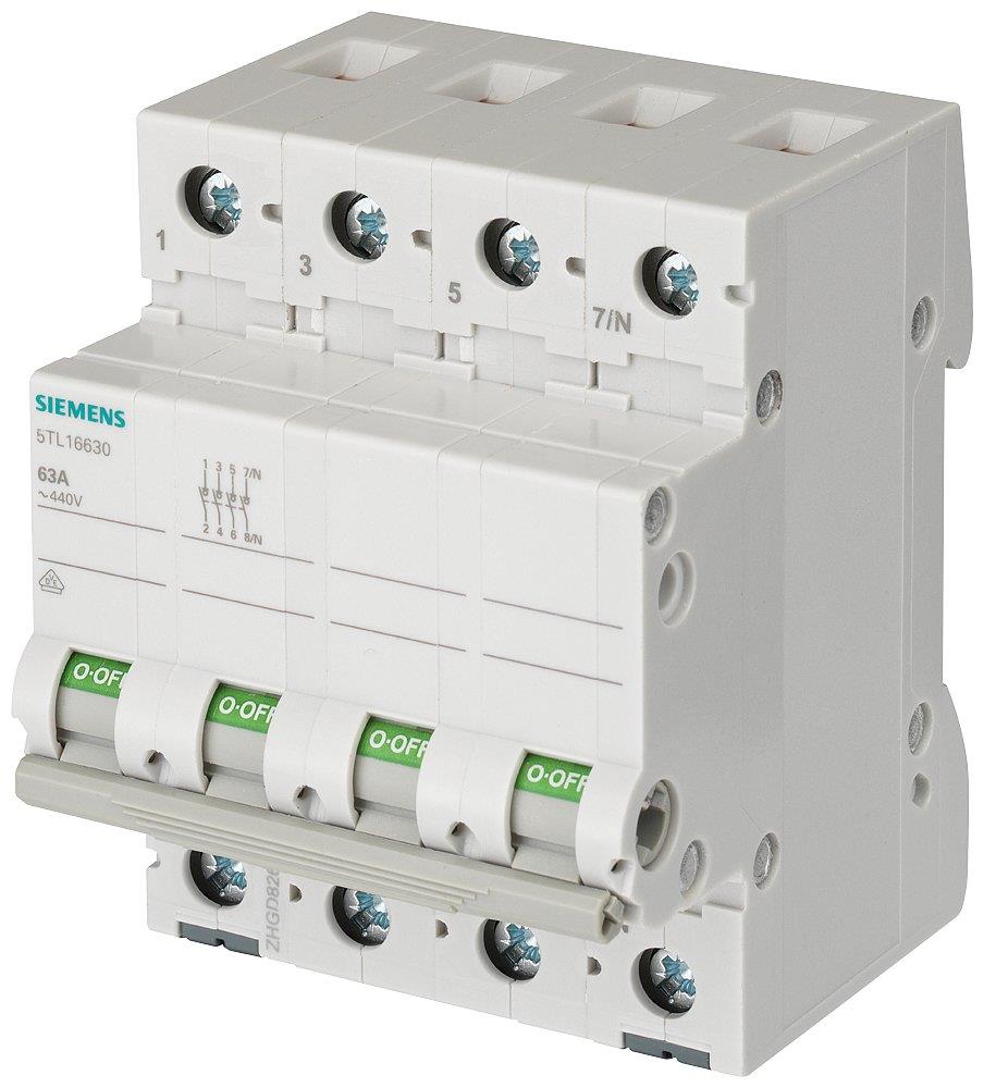 Siemens Sentron 5TL1 Switch - 32A, 3NO, 4