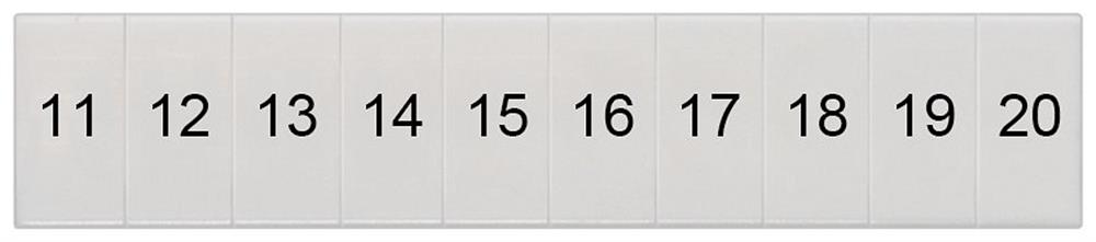 Siemens Sentron 8WH8 Nameplate - 2.5 mm², white, Snap-On 4001869349022
