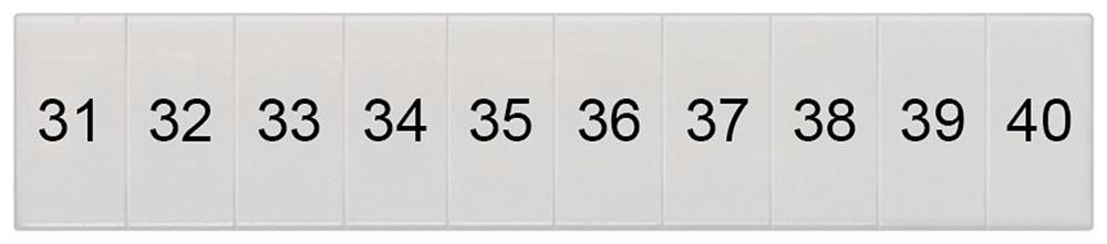 Siemens Sentron 8WH8 Nameplate - 2.5 mm², white, Snap-On 4001869349046