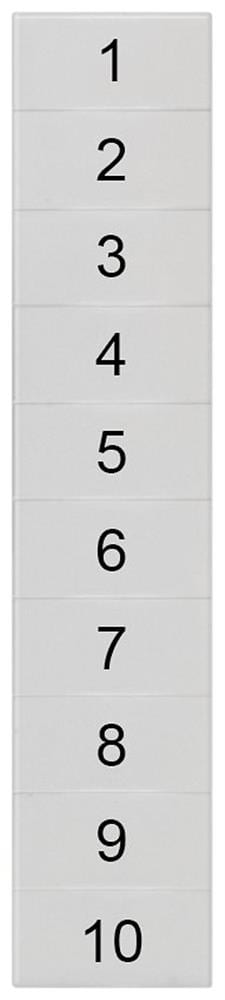 Siemens Sentron 8WH8 Nameplate - 2.5 mm², white, Snap-On 4001869349114
