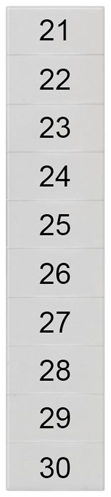 Siemens Sentron 8WH8 Nameplate - 2.5 mm², white, Snap-On 4001869349138