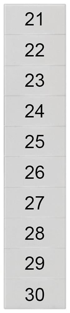 Siemens Sentron 8WH8 Nameplate - 2.5 mm², white, Snap-On 4001869349138
