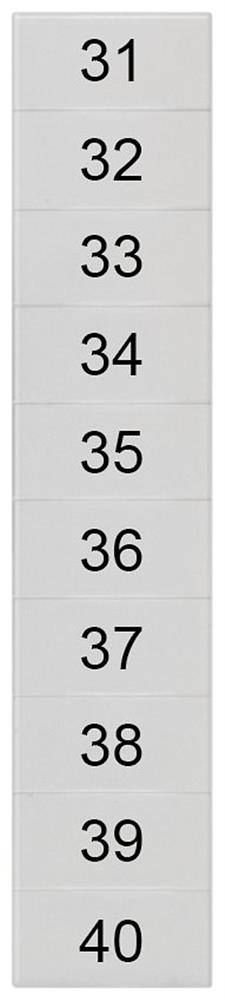 Siemens Sentron 8WH8 Nameplate - 2.5 mm², white, Snap-On 4001869349145