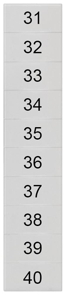 Siemens Sentron 8WH8 Nameplate - 2.5 mm², white, Snap-On 4001869349145