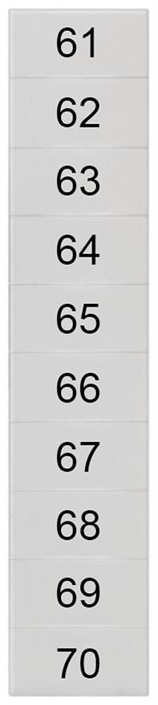 Siemens Sentron 8WH8 Nameplate - 2.5 mm², white, Snap-On 4001869349176