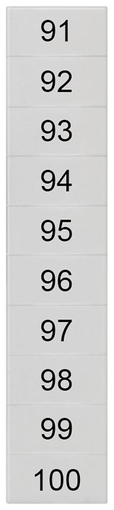 Siemens Sentron 8WH8 Nameplate - 2.5 mm², white, Snap-On 4001869351971