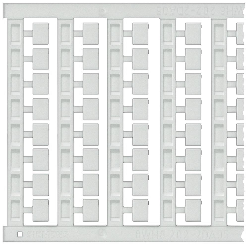 Siemens Sentron 8WH8 Nameplate - 7 mm², white, Snap-On