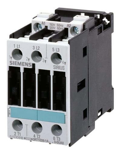 Siemens Sirius 3RT1 Contactor - 25A, 3P, 24 DCV