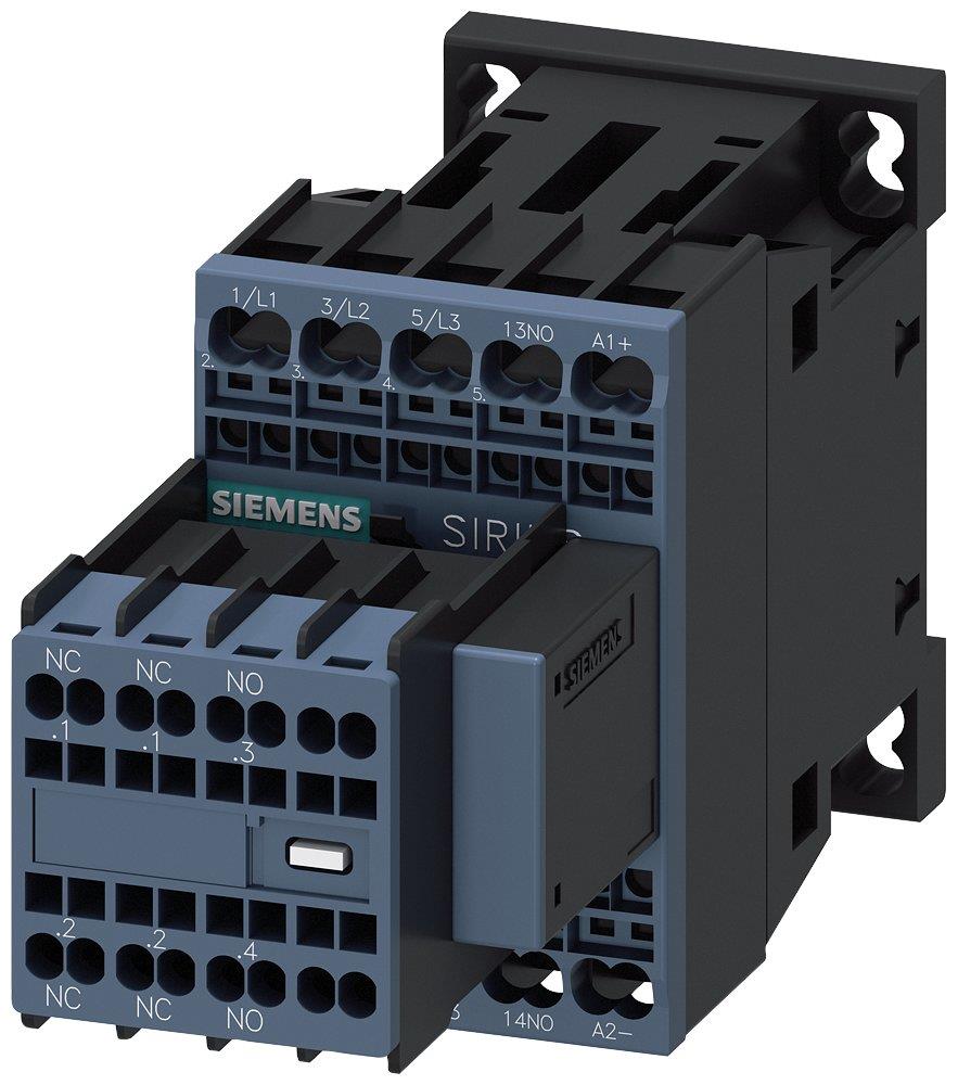 Siemens Sirius 3RT2 Contactor - 9A, 3P 4047621045061