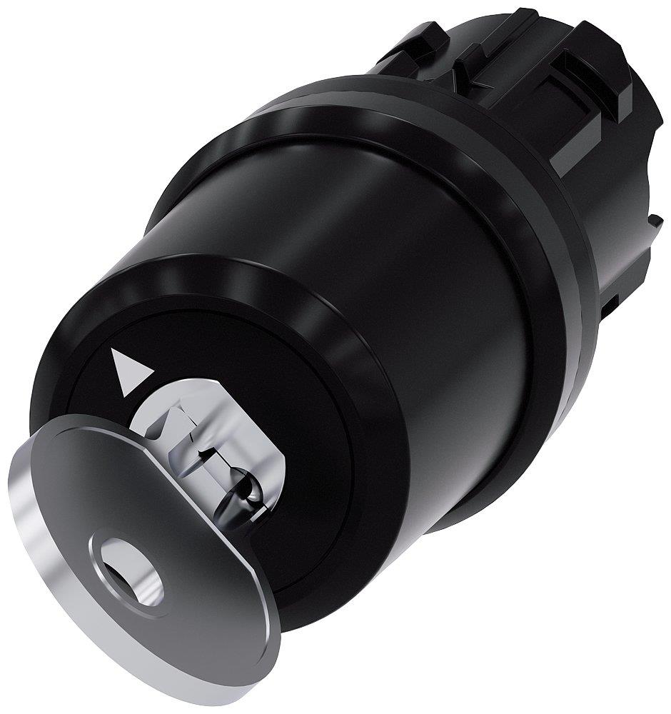 Siemens Sirius 3SU1 Key Switch - black, Fixed positionsitioner, Fixed positionsitioner 4011209950771