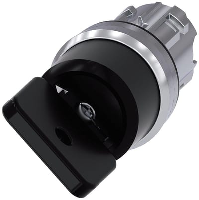 Siemens Sirius 3SU1 Key Switch - black, Fixed positionsitioner, Fixed positionsitioner 4011209971974