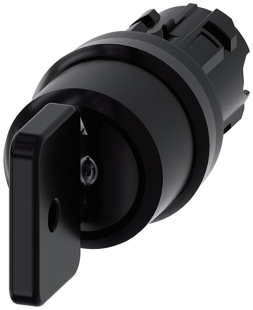 Siemens Sirius 3SU1 Key Switch - black, Fixed positionsitioner / Spring-return, Fixed positionsitioner / Spring-return 4011209963962