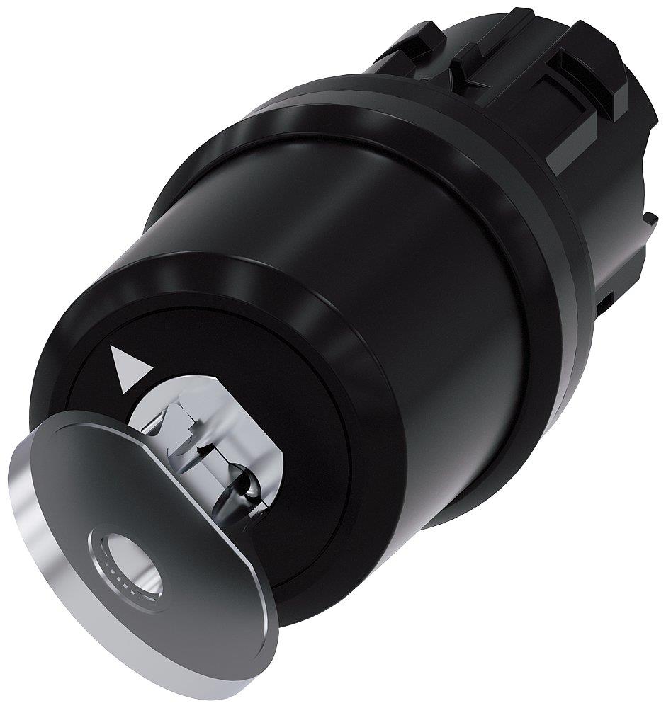 Siemens Sirius 3SU1 Key Switch - black, Spring-return, Spring-return 4011209950382