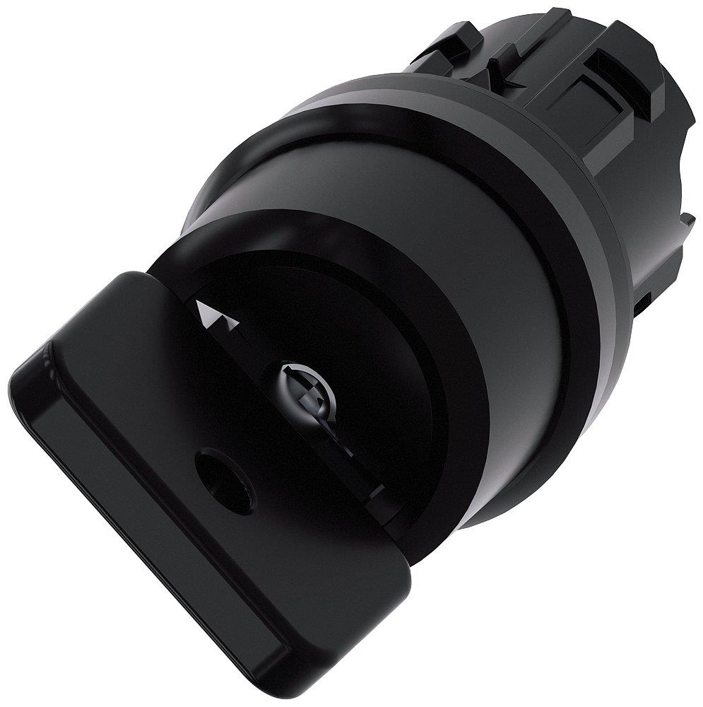 Siemens Sirius 3SU1 Key Switch - black, Spring-return, Spring-return 4011209963399