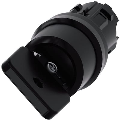 Siemens Sirius 3SU1 Key Switch - black, Spring-return, Spring-return 4011209963399