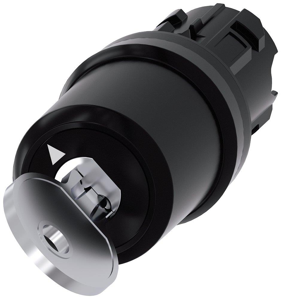 Siemens Sirius 3SU1 Key Switch - black, Spring-return, Spring-return 4011209964747