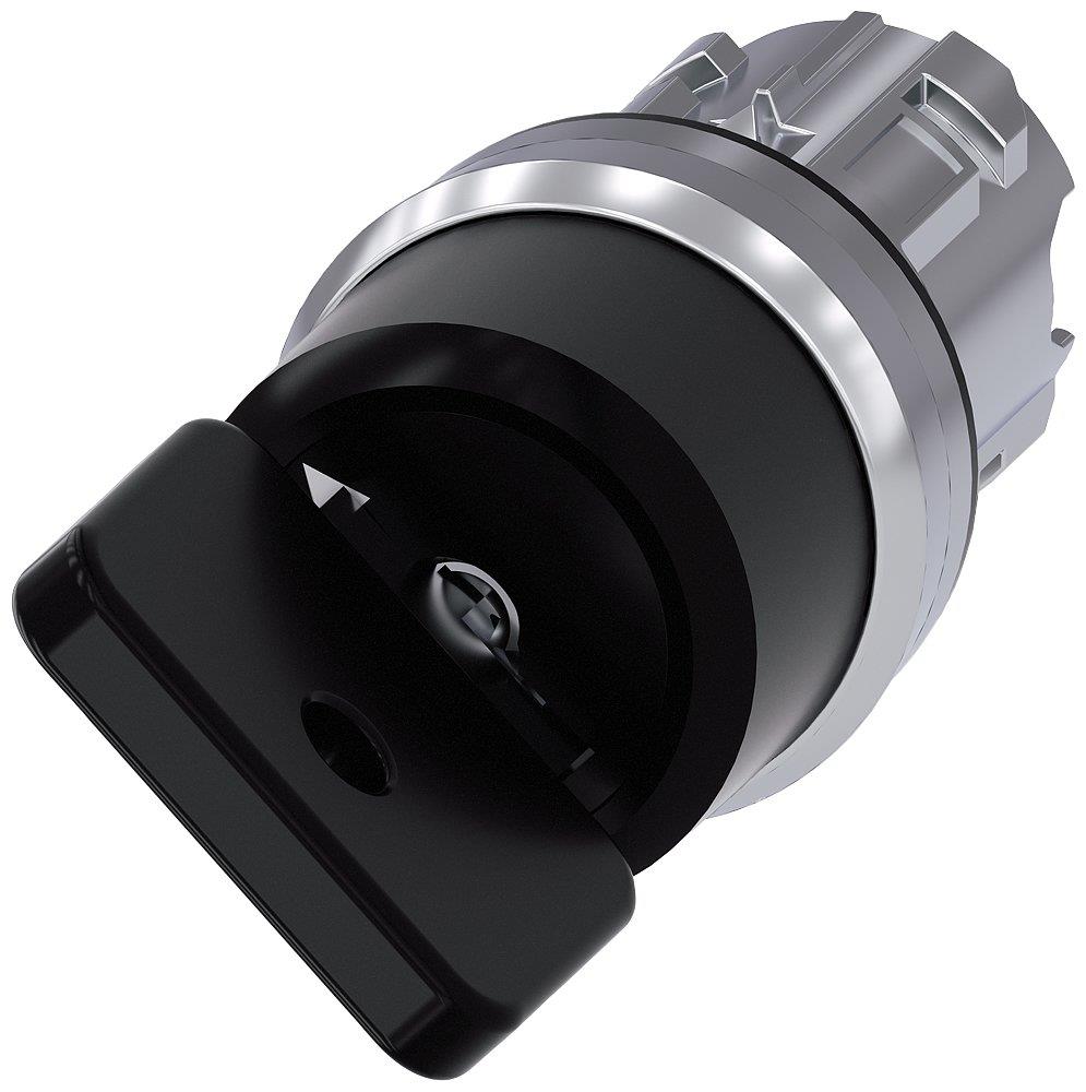 Siemens Sirius 3SU1 Key Switch - black, Spring-return, Spring-return 4011209971967