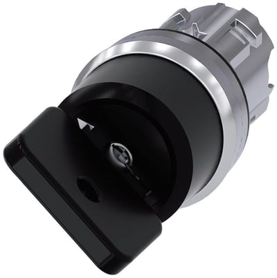 Siemens Sirius 3SU1 Key Switch - black, Spring-return, Spring-return 4011209971967