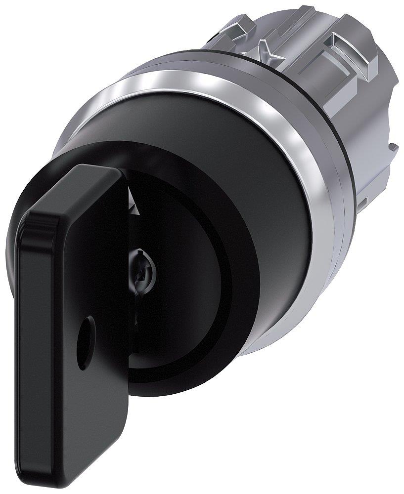 Siemens Sirius 3SU1 Key Switch - black, Spring-return, Spring-return 4011209972773