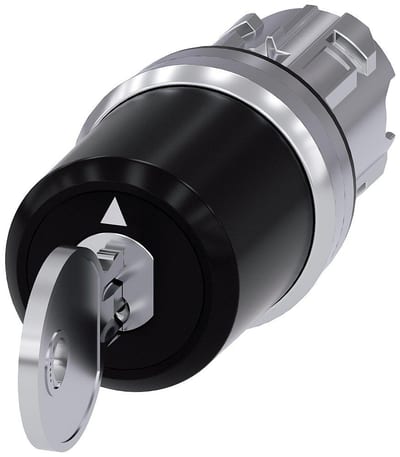 Siemens Sirius 3SU1 Key Switch - Metal, Fixed positionsitioner, Fixed positionsitioner 4011209948518