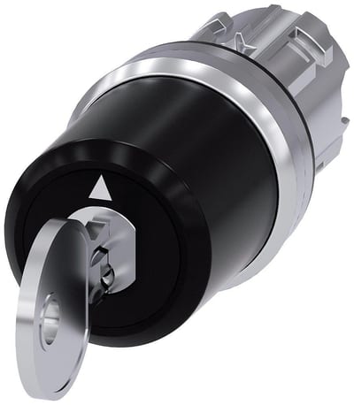 Siemens Sirius 3SU1 Key Switch - Metal, Fixed positionsitioner, Fixed positionsitioner 4011209948815