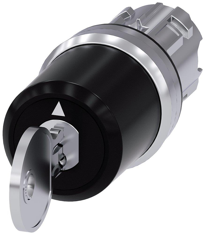 Siemens Sirius 3SU1 Key Switch - Metal, Spring-return, Spring-return 4011209948501