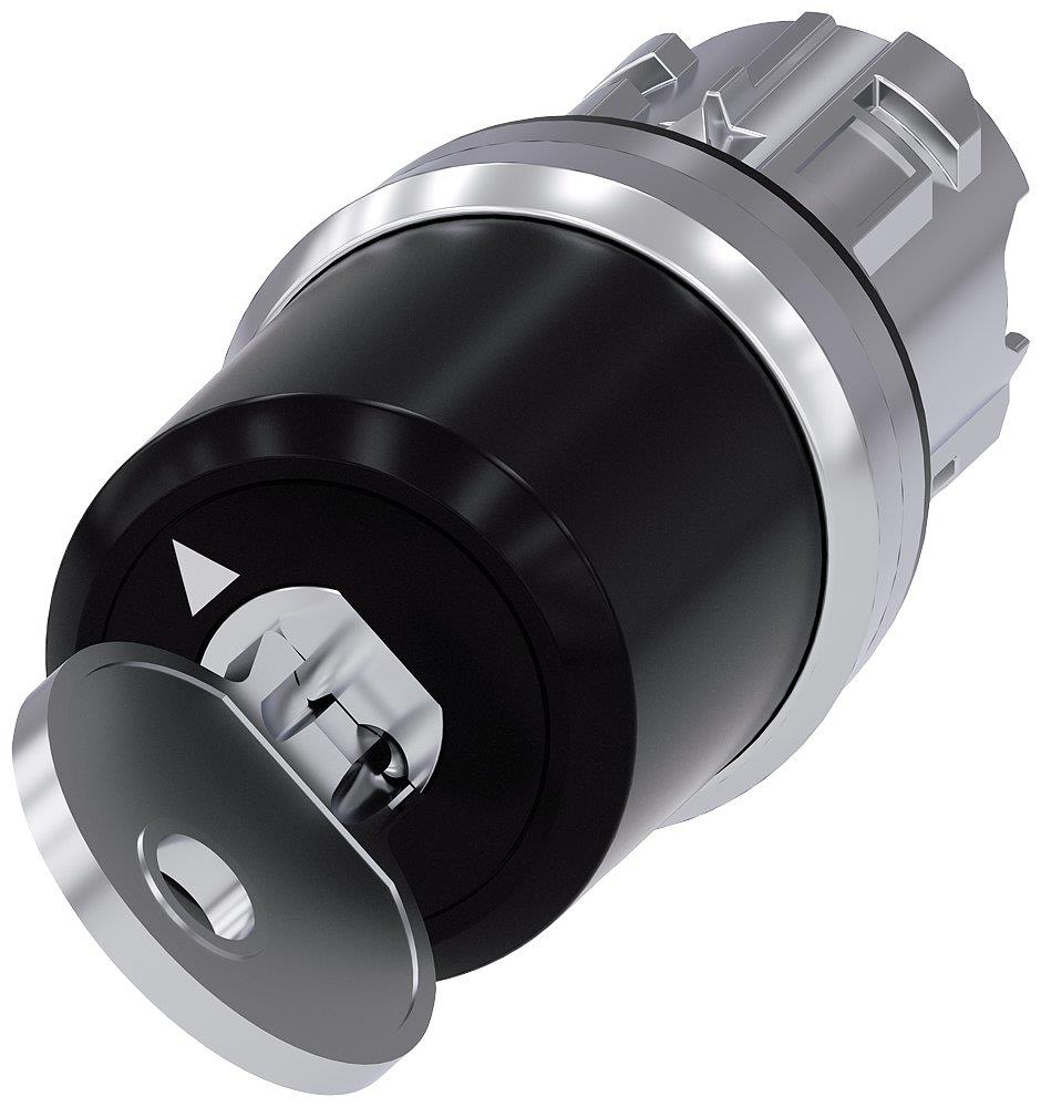Siemens Sirius 3SU1 Key Switch - Metal, Spring-return, Spring-return 4011209948952
