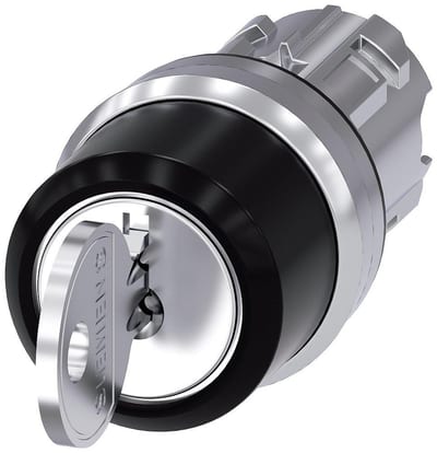 Siemens Sirius 3SU1 Key Switch - Metal, Spring-return, Spring-return 4011209971820