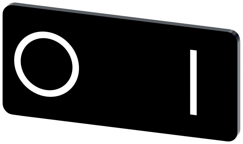 Siemens Sirius 3SU1 Nameplate self-adhesive - 12,5X27MM, 0-I, black 4011209971172