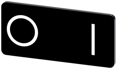 Siemens Sirius 3SU1 Nameplate self-adhesive - 12,5X27MM, 0-I, black 4011209971172