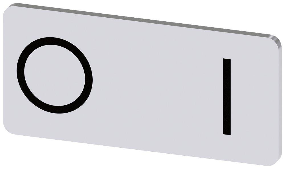 Siemens Sirius 3SU1 Nameplate self-adhesive - 12,5X27MM, 0-I, black 4011209971257