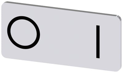 Siemens Sirius 3SU1 Nameplate self-adhesive - 12,5X27MM, 0-I, black 4011209971257
