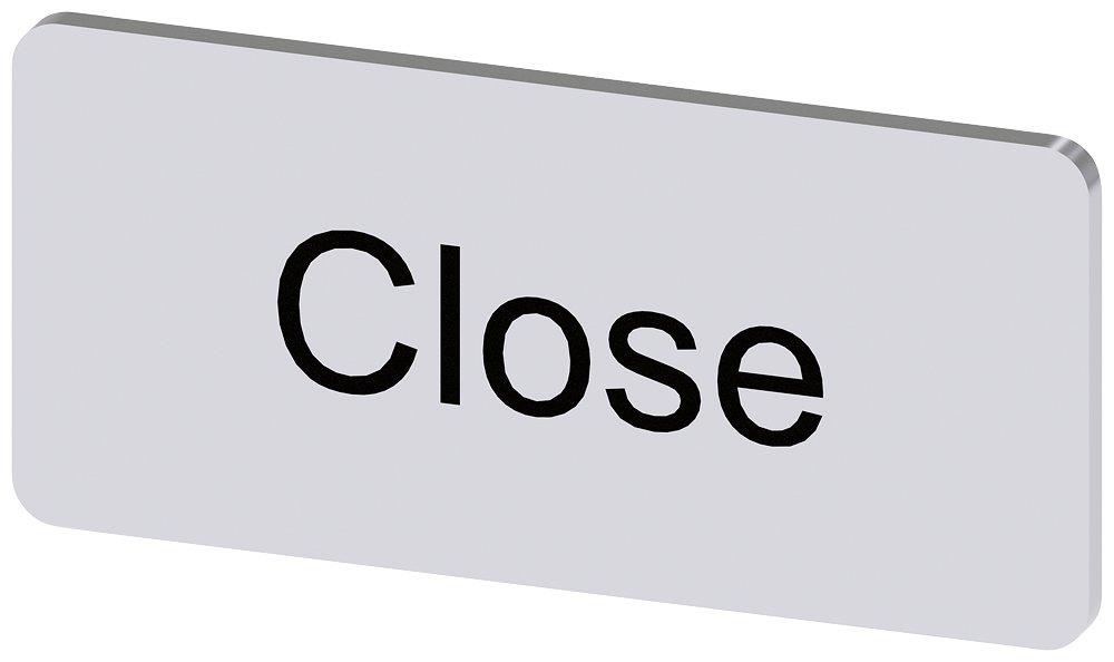 Siemens Sirius 3SU1 Nameplate self-adhesive - 12,5X27MM, Close, black