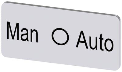 Siemens Sirius 3SU1 Nameplate self-adhesive - 12,5X27MM, MAN-0-AUTO, black