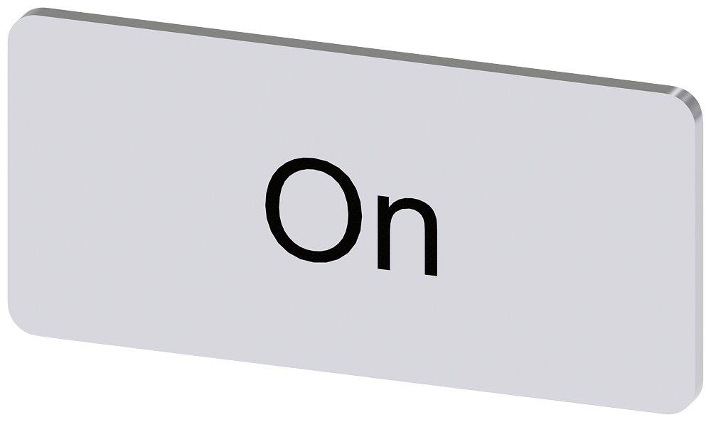 Siemens Sirius 3SU1 Nameplate self-adhesive - 12,5X27MM, On, black
