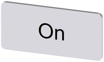 Siemens Sirius 3SU1 Nameplate self-adhesive - 12,5X27MM, On, black