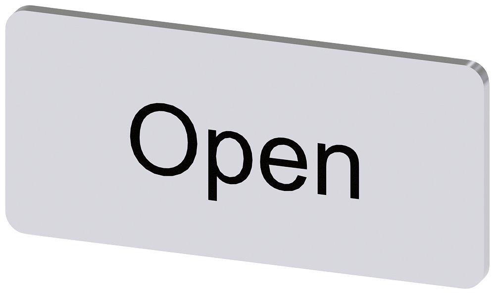 Siemens Sirius 3SU1 Nameplate self-adhesive - 12,5X27MM, Open, black