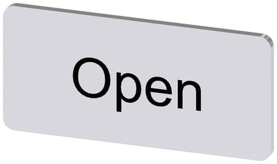 Siemens Sirius 3SU1 Nameplate self-adhesive - 12,5X27MM, Open, black